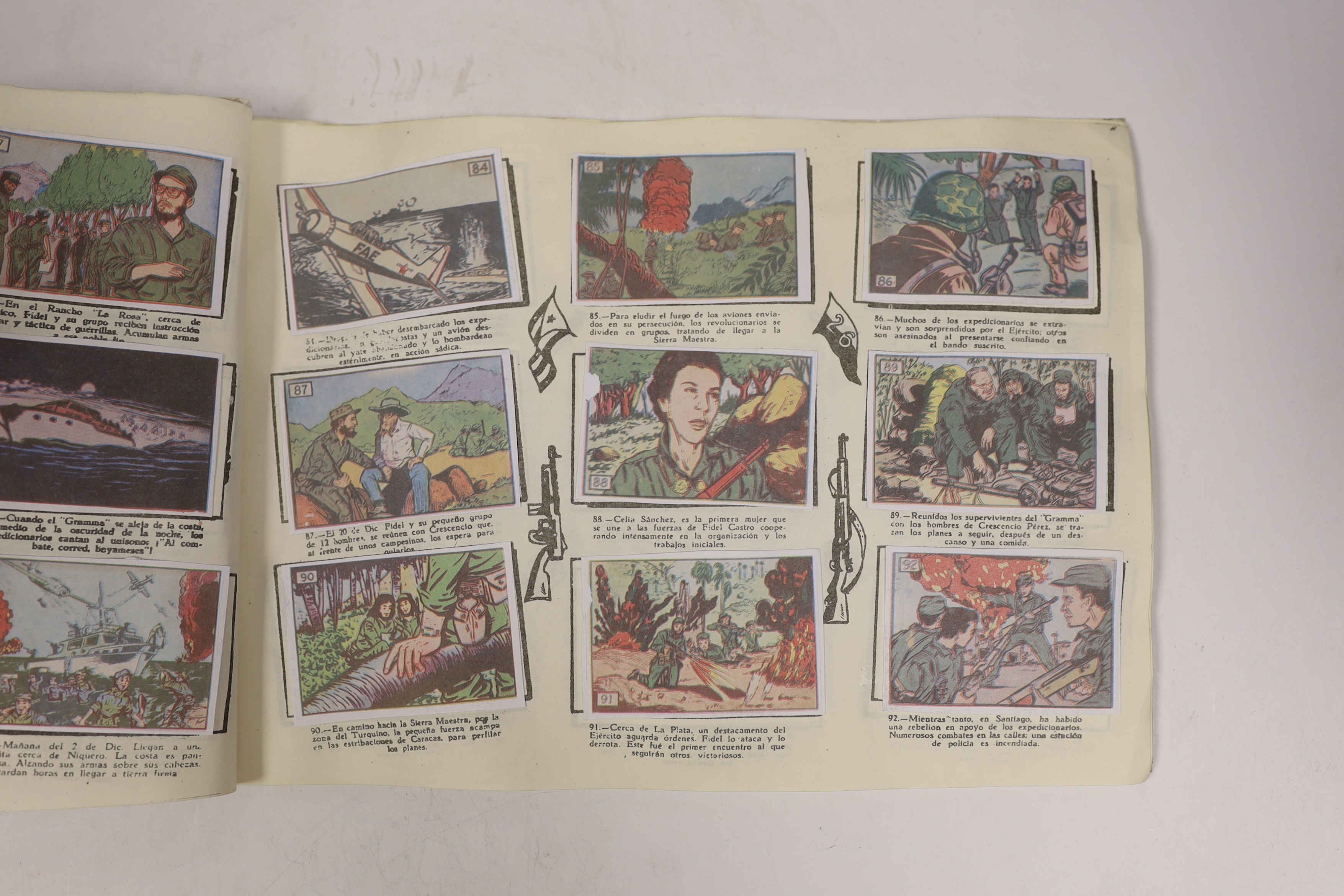 A collector's album of Cuban Revolution cards 1952-59